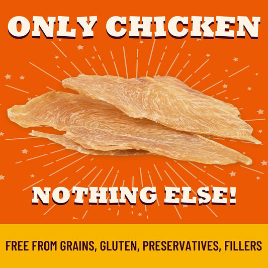 1.1 Pound Dehydrated Chicken Jerky Dog Treats, Single Ingredient