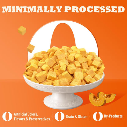Freeze Dried Pumpkin Treats for Dogs, Single Ingredient, 1.76Oz